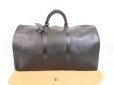 Photo1: LOUIS VUITTON Epi Leather Black Boston Bag Gym Bag Hand Bag Keepall 50 #4257 (1)