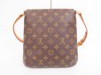 Photo2: LOUIS VUITTON Monogram Leatger Brown Shoulder Bag Musette Salsa Short #4272 (2)