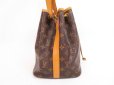 Photo3: LOUIS VUITTON Monogram Leather Brown Shoulder Bag Purse Petite Noe #4277