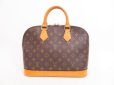 Photo2: LOUIS VUITTON Monogram Leather Brown Hand Bag Purse Alma #4278 (2)