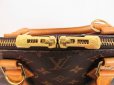 Photo9: LOUIS VUITTON Monogram Leather Brown Hand Bag Purse Alma #4278