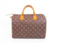 Photo1: LOUIS VUITTON Monogram Leather Brown Hand Bag Purse Speedy30 #4287 (1)