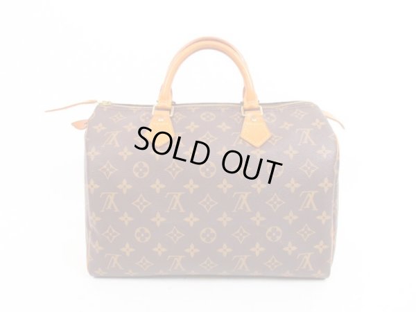 Photo1: LOUIS VUITTON Monogram Leather Brown Hand Bag Purse Speedy30 #4287