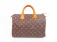 Photo2: LOUIS VUITTON Monogram Leather Brown Hand Bag Purse Speedy30 #4287 (2)