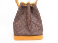 Photo2: LOUIS VUITTON Monogram Leather Brown Shoulder Bag Purse Noe #4291 (2)