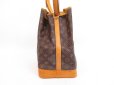 Photo4: LOUIS VUITTON Monogram Leather Brown Shoulder Bag Purse Noe #4291