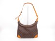 Photo1: LOUIS VUITTON Monogram Leather Brown Shoulder Bag Purse Boulogne 35 #4293 (1)