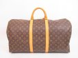 Photo2: LOUIS VUITTON Monogram Leather Brown Duffle Bag Keepall 55 #4302 (2)