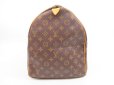 Photo4: LOUIS VUITTON Monogram Leather Brown Duffle Bag Keepall 55 #4302