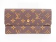 Photo1: LOUIS VUITTON Monogram Leather Brown Tri-fold Wallet International #4308 (1)