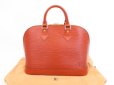 Photo1: LOUIS VUITTON Epi Leather Brown Hand Bag Purse Alma #4315 (1)