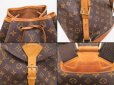 Photo11: LOUIS VUITTON Monogram Leather Brown Backpack Bag Montsouris GM #4323