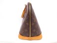 Photo3: LOUIS VUITTON Monogram Leather Brown Hand Bag Purse Alma #4325