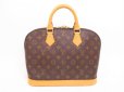 Photo2: LOUIS VUITTON Monogram Leather Brown Hand Bag Purse Alma #4326 (2)