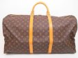 Photo2: LOUIS VUITTON Monogram Leather Brown Duffle&Gym Bag Keepall 60 #4327 (2)