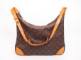 Photo1: LOUIS VUITTON Monogram Leather Brown Shoulder Bag Purse Boulogne 35 #4328 (1)