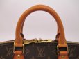 Photo7: LOUIS VUITTON Monogram Leather Brown Hand Bag Purse Alma #4330