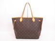 Photo1: LOUIS VUITTON Monogram Leather Brown Tote&Shoppers Bag Neverfull MM #4331 (1)