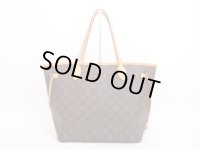 LOUIS VUITTON Monogram Leather Brown Tote&Shoppers Bag Neverfull MM #4331