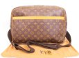 Photo1: LOUIS VUITTON Mnogram Leather Brown Cross-body Bag Reporter GM #4339 (1)