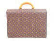 Photo2: LOUIS VUITTON Monogram Leather Brown Briefcase Doctor Bag Fermoir #4340 (2)