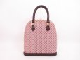 Photo1: LOUIS VUITTON Monogram Mini Canvas Red Hand Bag Purse Alma Haut #4341 (1)