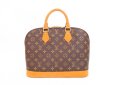 Photo2: LOUIS VUITTON Monogram Leather Brown Hand Bag Purse Alma #4343 (2)