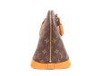 Photo3: LOUIS VUITTON Monogram Leather Brown Hand Bag Purse Alma #4343