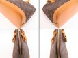 Photo6: LOUIS VUITTON Monogram Leather Brown Hand Bag Purse Alma #4343