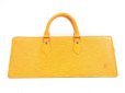 Photo1: LOUIS VUITTON Epi Leather Yellow Hand Bag Purse Sac Triangle #4344 (1)