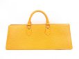 Photo2: LOUIS VUITTON Epi Leather Yellow Hand Bag Purse Sac Triangle #4344 (2)