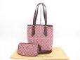 Photo1: LOUIS VUITTON Monogram Mini Canvas Red Tote Bag Bucket PM With Pouch #4345 (1)