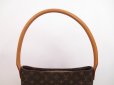 Photo11: LOUIS VUITTON Monogram Leather Brown Shoulder Bag Looping GM #4350