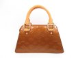 Photo2: LOUIS VUITTON Vernis Patent Leather Brown Hand Bag Mini Forsyth #4351 (2)