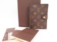 Photo1: LOUIS VUITTON Monogram Leather Broun Document Holders Agenda PM #4352 (1)