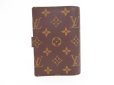 Photo2: LOUIS VUITTON Monogram Leather Broun Document Holders Agenda PM #4352 (2)