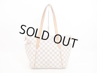 LOUIS VUITTON Azur Leather White Tote&Shoppers Bag Totally PM #4356