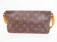 Photo2: LOUIS VUITTON Monogram Leather Brown Cross-body Bag Purse Trotteur #4357 (2)