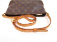 Photo7: LOUIS VUITTON Monogram Leather Brown Cross-body Bag Purse Trotteur #4357