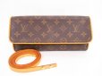 Photo1: LOUIS VUITTON Monogram Leather Brown Fanny Packs Pochette Twin GM #4358 (1)