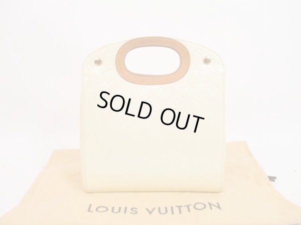 Photo1: LOUIS VUITTON Vernis Patent Leather Ivory Hand Bag Maple Drive #4359