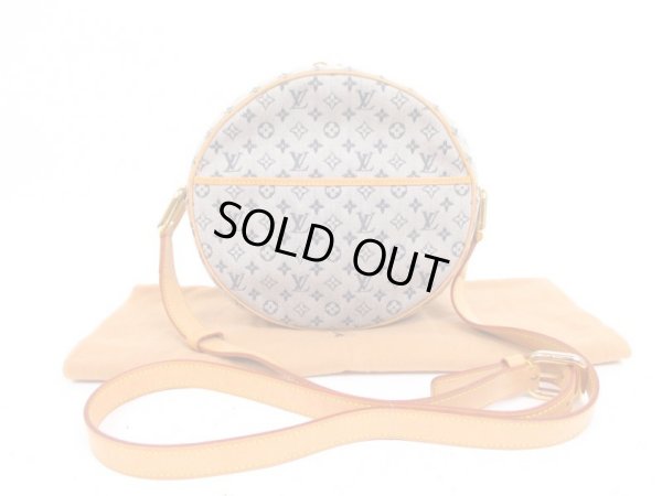 Photo1: LOUIS VUITTON Monogram Mini Canvas Blue Cross-body Bag Jeanne GM #4362