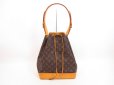 Photo1: LOUIS VUITTON Monogram Leather Brown Shoulder Bag Purse Noe #4369 (1)