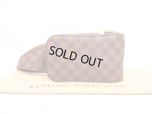 Photo1: LOUIS VUITTON Damier Leather Brown Fanny&Waist Packs Geronimos #4370