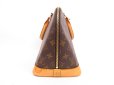 Photo3: LOUIS VUITTON Monogram Leather Brown Hand Bag Purse Alma #4371