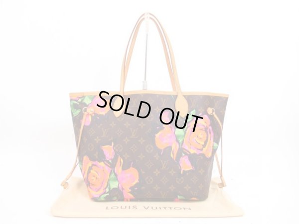 Photo1: LOUIS VUITTON Leather Limited Tote&Shoppers Bag Neverfull MM Rose #4379