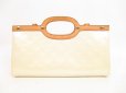 Photo2: LOUIS VUITTON Vernis Patent Leather Ivory Hand Bag Roxbury Drive 2Way #4380 (2)