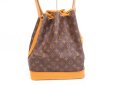 Photo2: LOUIS VUITTON Monogram Leather Brown Shoulder Bag Purse Noe #4391 (2)