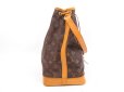 Photo3: LOUIS VUITTON Monogram Leather Brown Shoulder Bag Purse Noe #4391