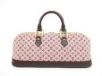 Photo2: LOUIS VUITTON Monogram Mini Canvas Red Hand Bag Alma Long #4401 (2)